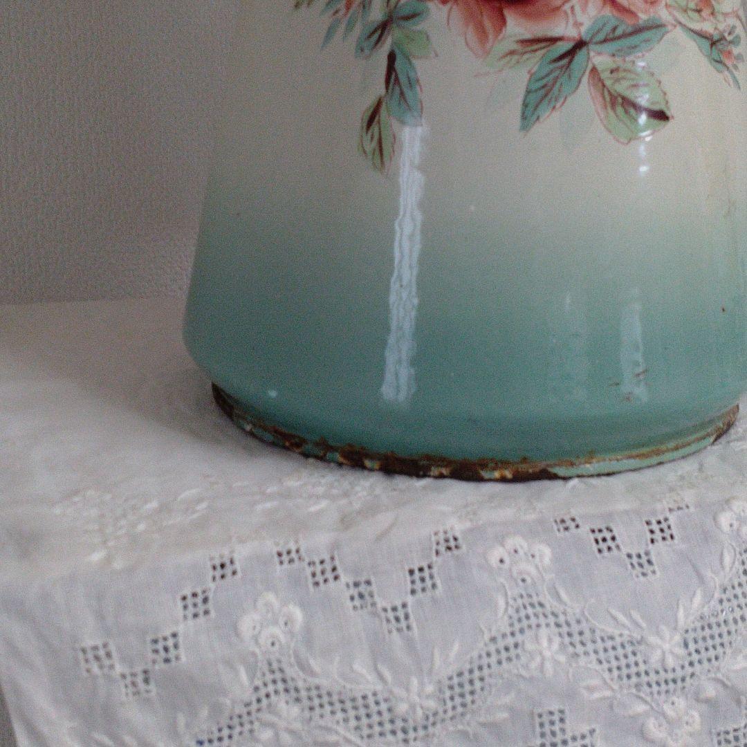 フランス　アンティーク　薔薇柄のジャグ