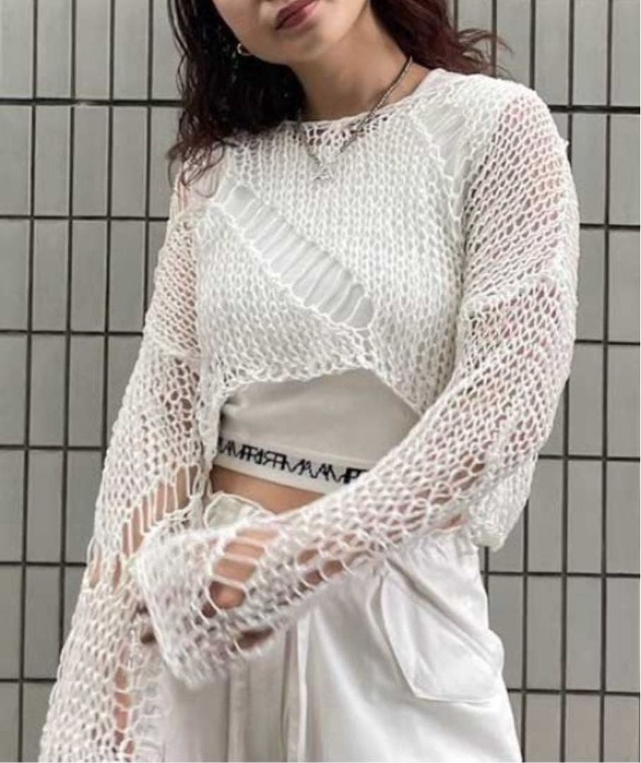 【Ameri Vintage】MEDI LOGO KNIT SET UP