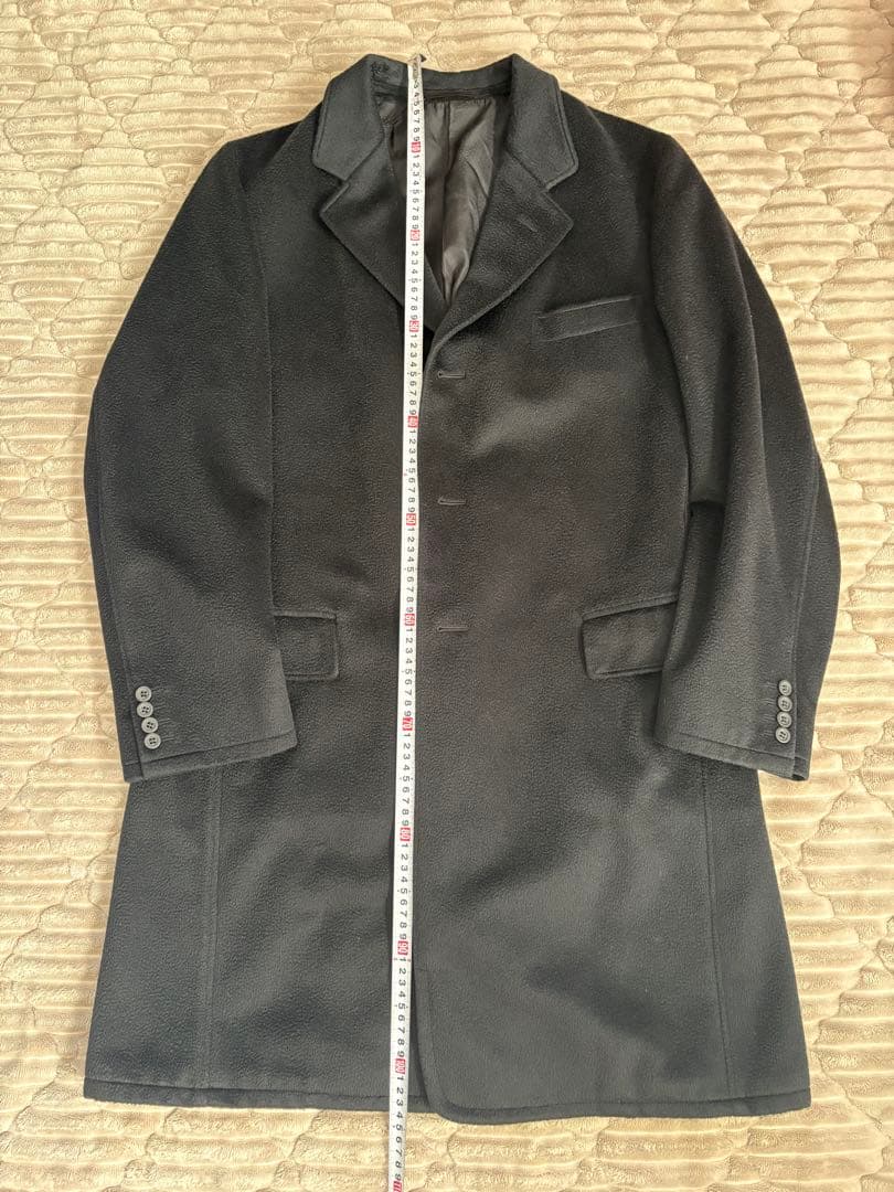 希少！ヴェルサーチ　ロングコート　カシミア100%　黒