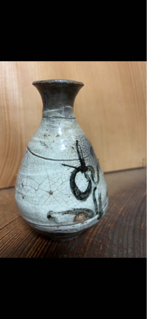 古い鶏龍山徳利(付属品　二重箱)