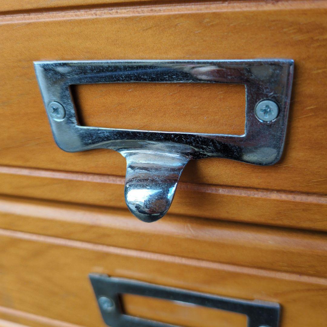 木製キャビネット 4段 引き出し　サイドテーブル　FAXや電話台にも