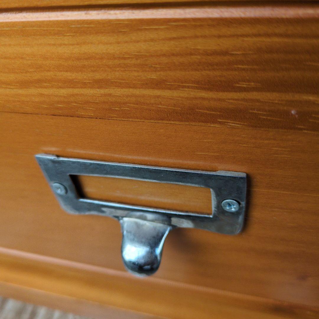 木製キャビネット 4段 引き出し　サイドテーブル　FAXや電話台にも