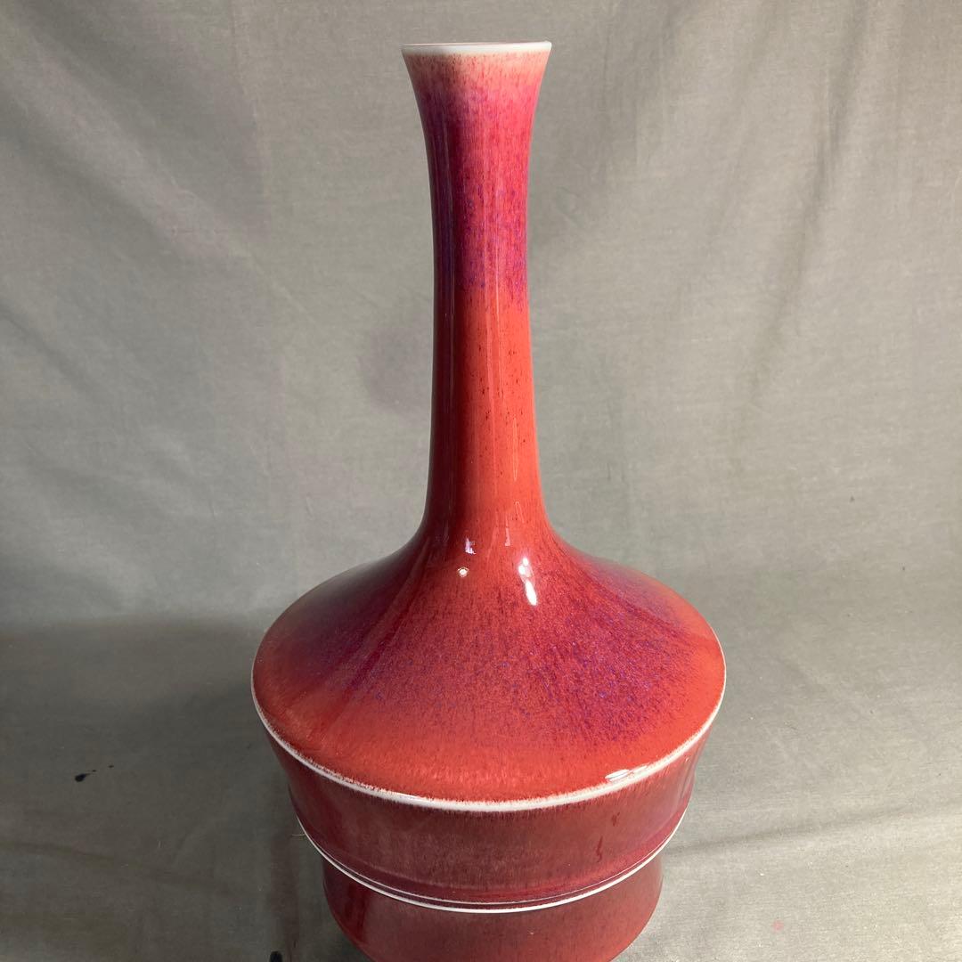 【tenzanさん専用】日本の名窯　日展陶芸作家　均窯　中島均作　辰砂釉　大花瓶