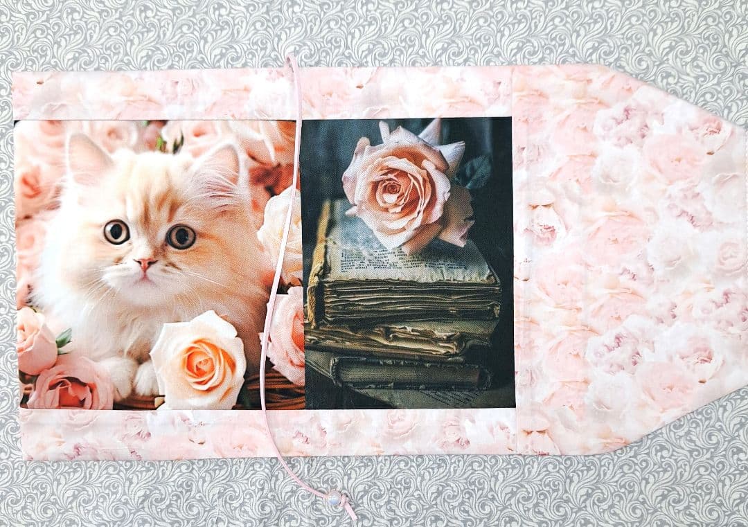 ねこのこ③ブックカバー、ポーチ