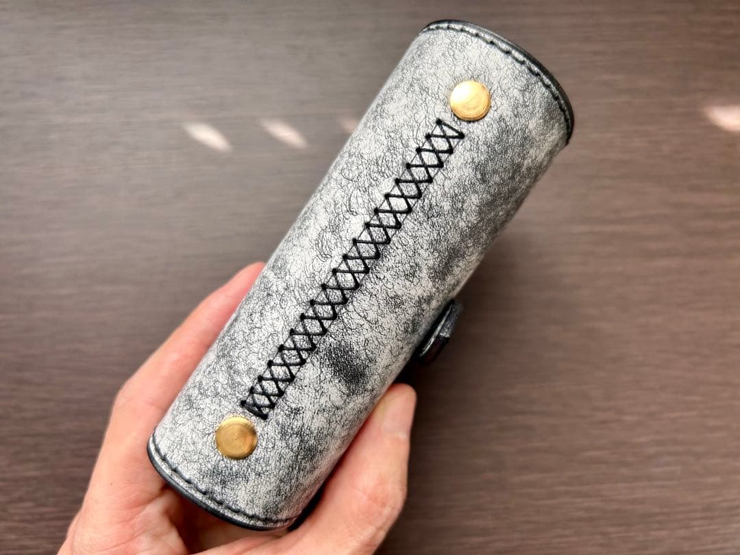 【マイクロ5】システム手帳　イタリアンレザー　ハンドメイド　マルゴーフォグ