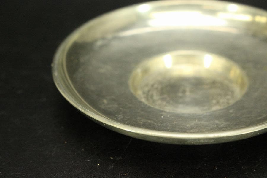 煎茶 錫茶托 四君子紋 円形 二種 十件 まとめて(A874)