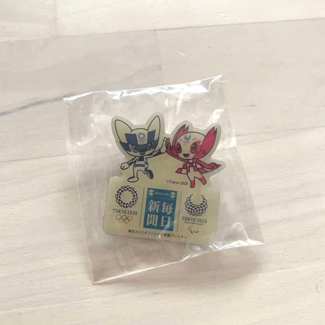 【激レア】【本物】毎日新聞社の東京オリンピック・パラリンピック用ピンバッジ