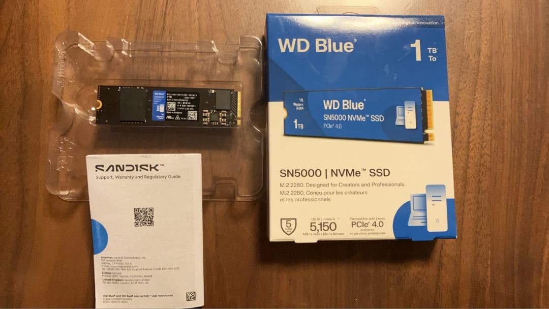 内蔵型SSD WD Blue SN5000 NVMe SSD 1TB