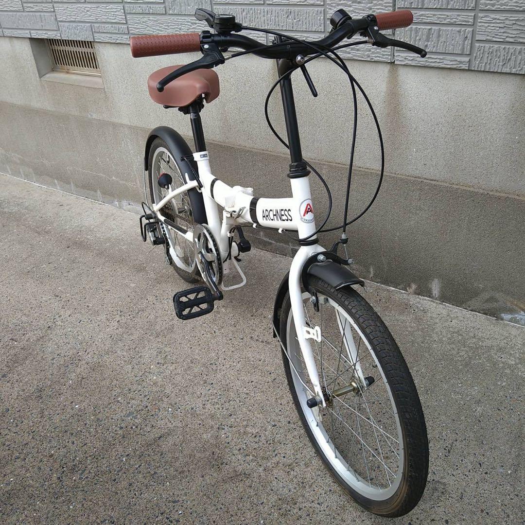 20インチ 折りたたみ自転車(軽量) 空気入れ•自転車カバー付き、サビ無し