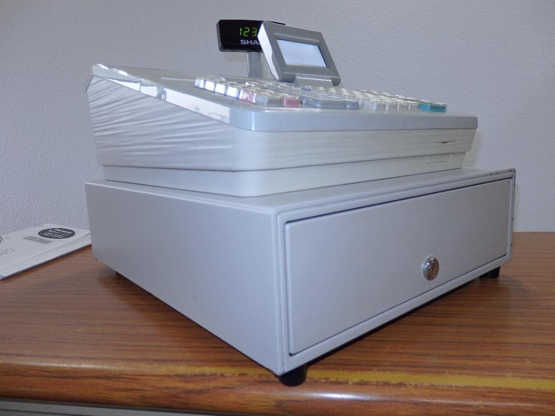 設定無料 シャープ XE-A407W レジスター オートカッター付　251015