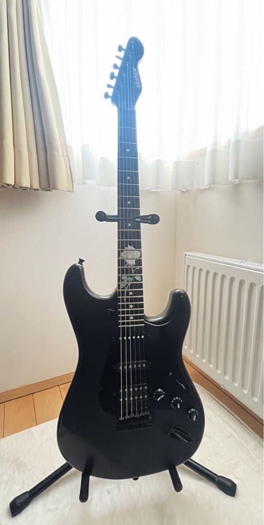 SELDER エレキギター 黒 selder ブラック ストラトキャスター