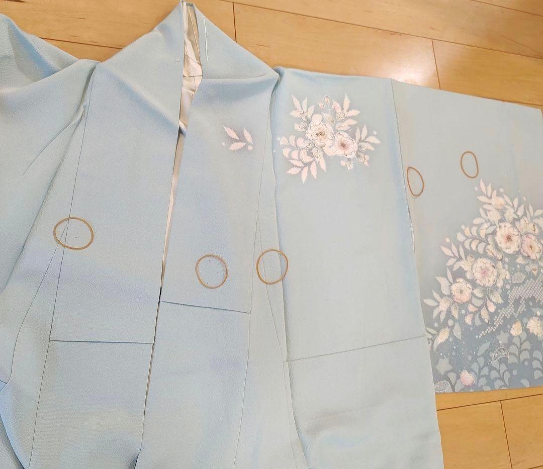 【nico212さま専用】訪問着　辻が花　唐織　薄秘色　入学式　卒業式