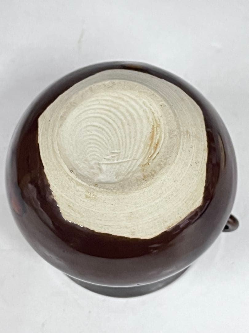 E573 茶入　鮟鱇　桶谷定一　茶道具　茶器　茶入耳付