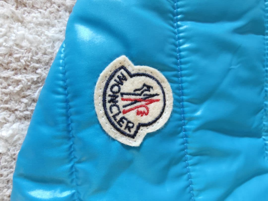 正規品　美品　MONCLER 犬服 ダウンジャケット ブルー　サイズ0