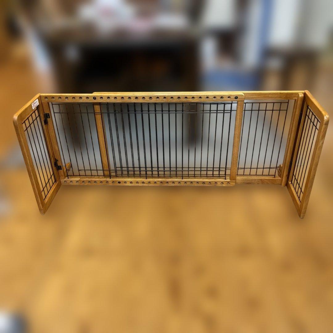 リッチェル　ペット用 木製おくだけゲート ロータイプ　ワイド