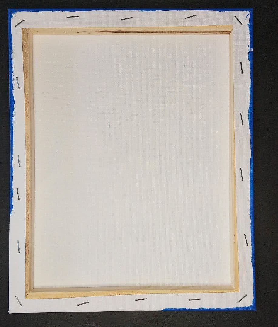 青い空さくら猫(キャンバス&アクリル絵の具)