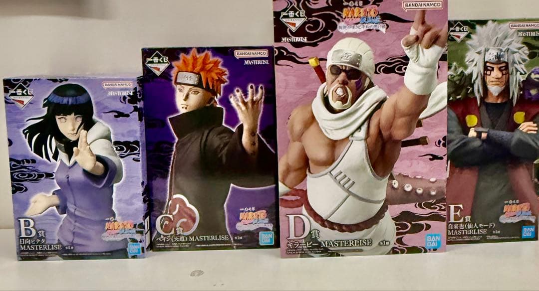 【NARUTO】一番くじ ヒナタ ペイン キラービー 自来也 フィギュアセット