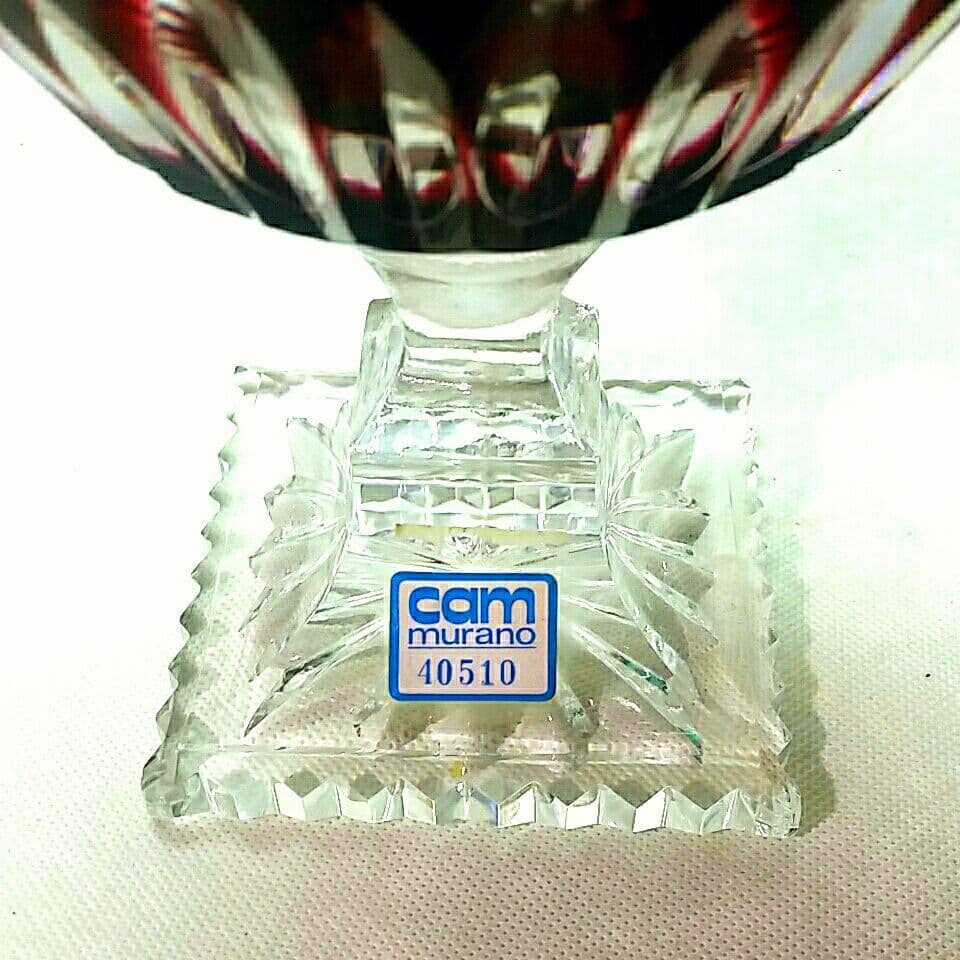 Murano Glass ムラノ カット 大型 花瓶