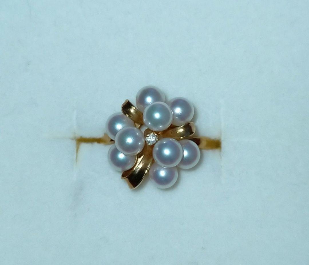 K18 パール ダイヤモンド　リング