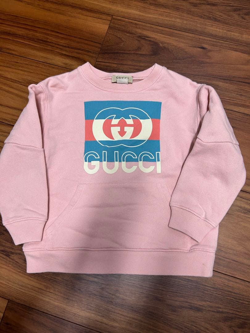 キッズGUCCI ピンク トレーナー 4T(110cm)