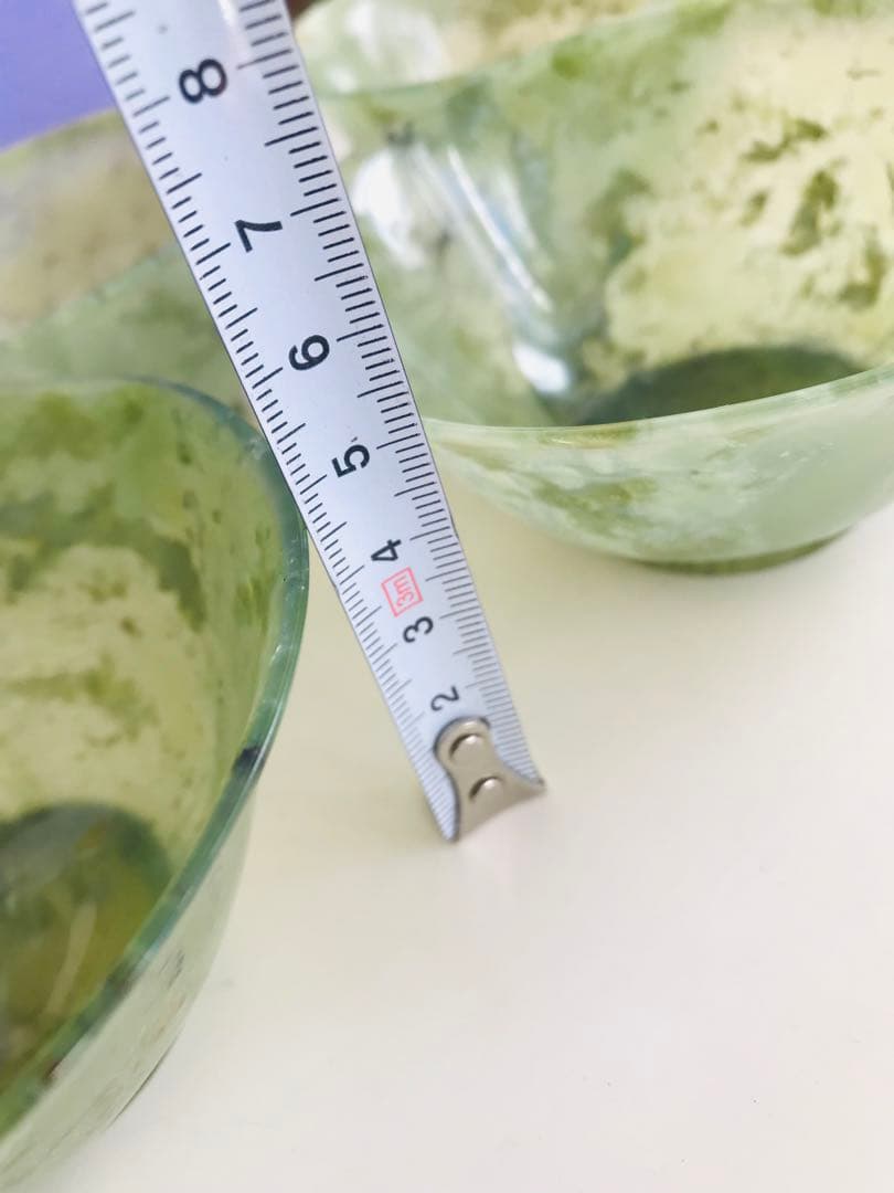 玉杯 緑玉 盃 中国美術　天然石　皿 茶碗 5枚　茶道具 茶器