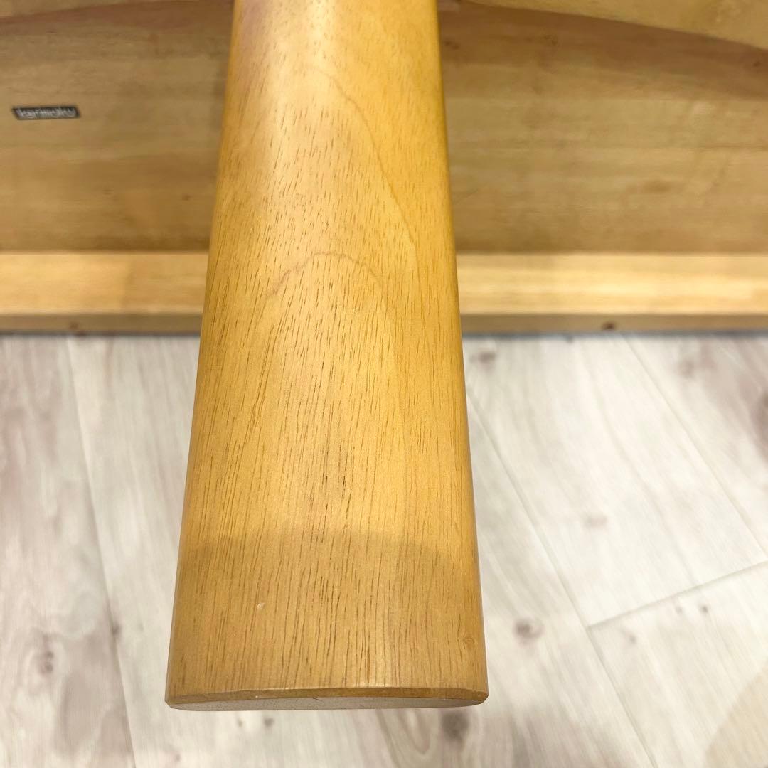 karimoku カリモク　変形　テーブル　半円　ローテーブル　3本脚