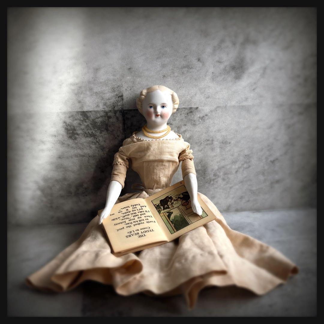 レアアンティーク パリアンドール　ビスクドール　チャイナヘッドドール