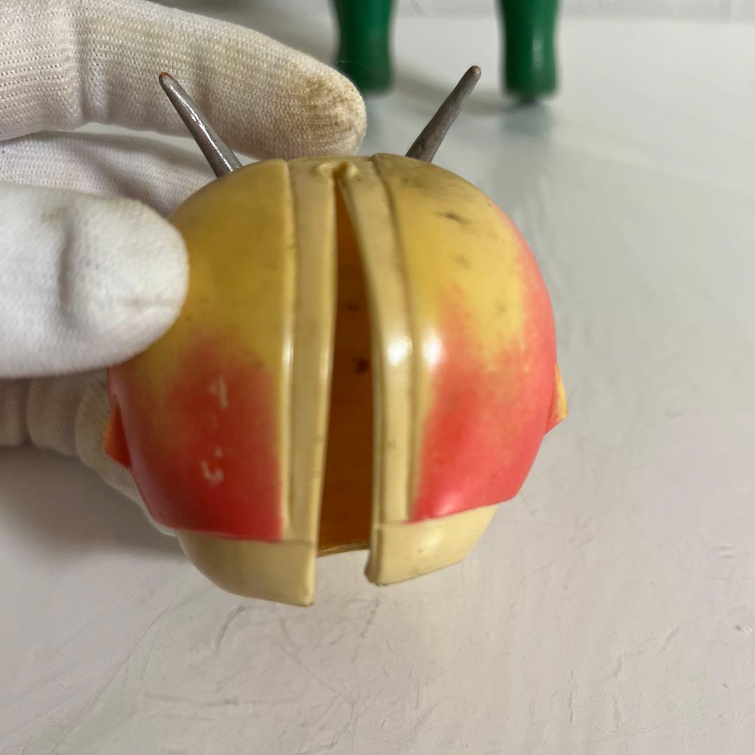 ⚠️当時物・レア　仮面ライダーV3 スタンダードサイズ　旧バンダイ　面取れ　ソフビ