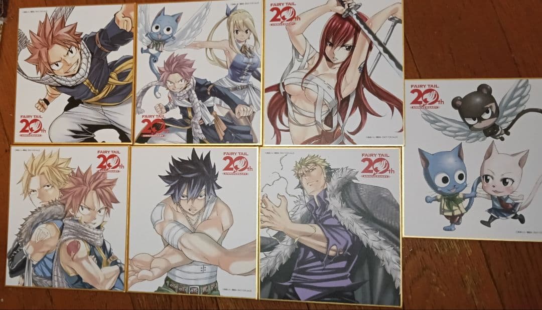 FAIRYTAIL 20周年 特典 ミニ色紙 全7種セット