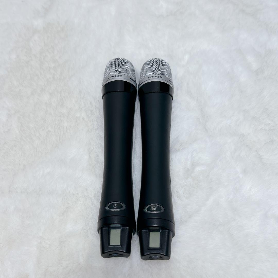 ワイヤレス拡声器 OKAYO ポータブルPAスピーカー マイク2本付
