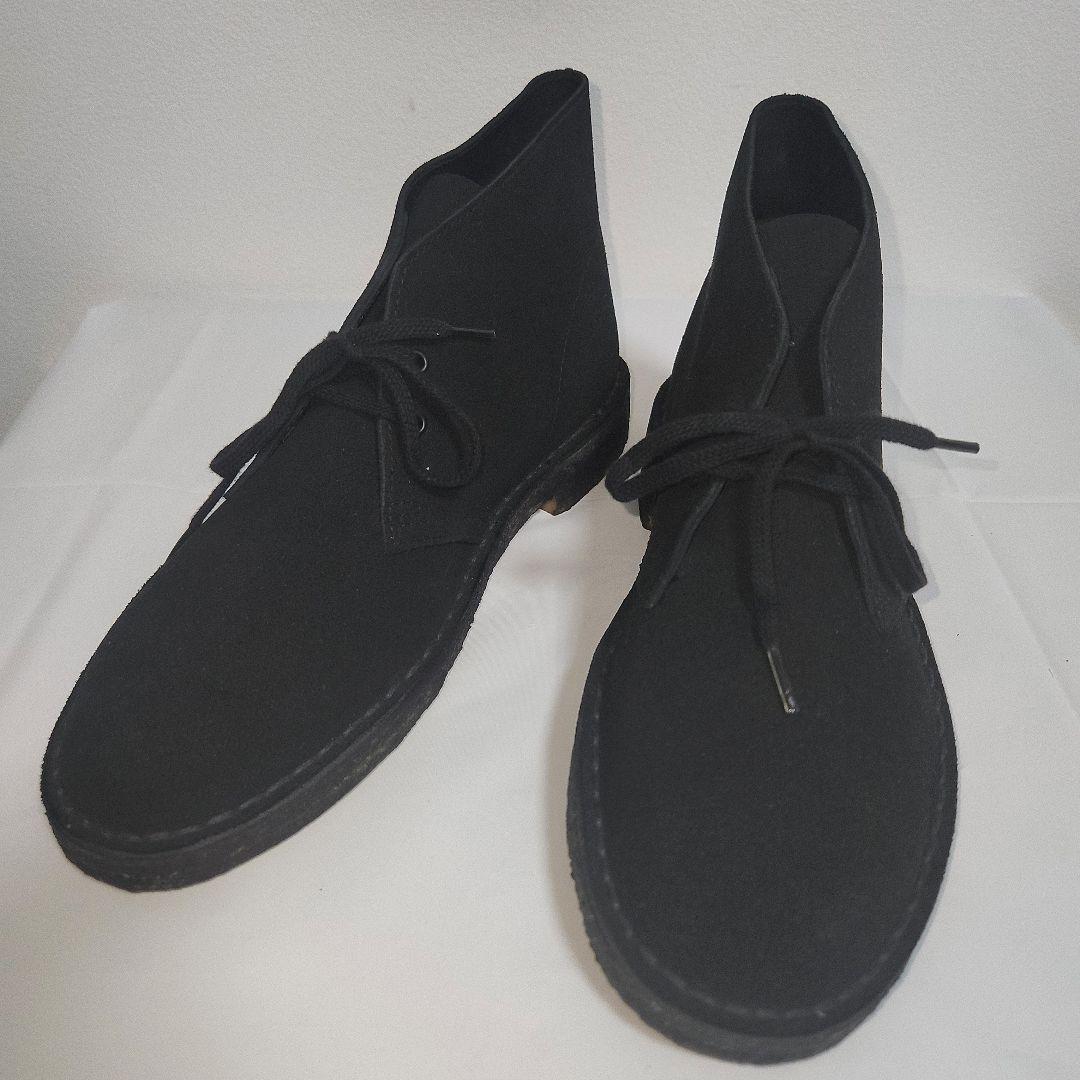 【美品】クラークス デザートブーツ スウェード ブラック 25.5