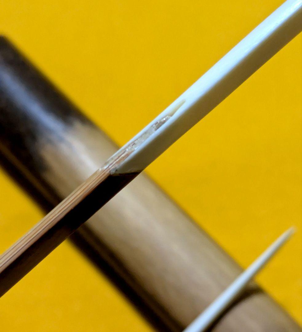 【閉店売り尽し】本煤竹挟継茶杓&菓子切２点セット　定寸利休型