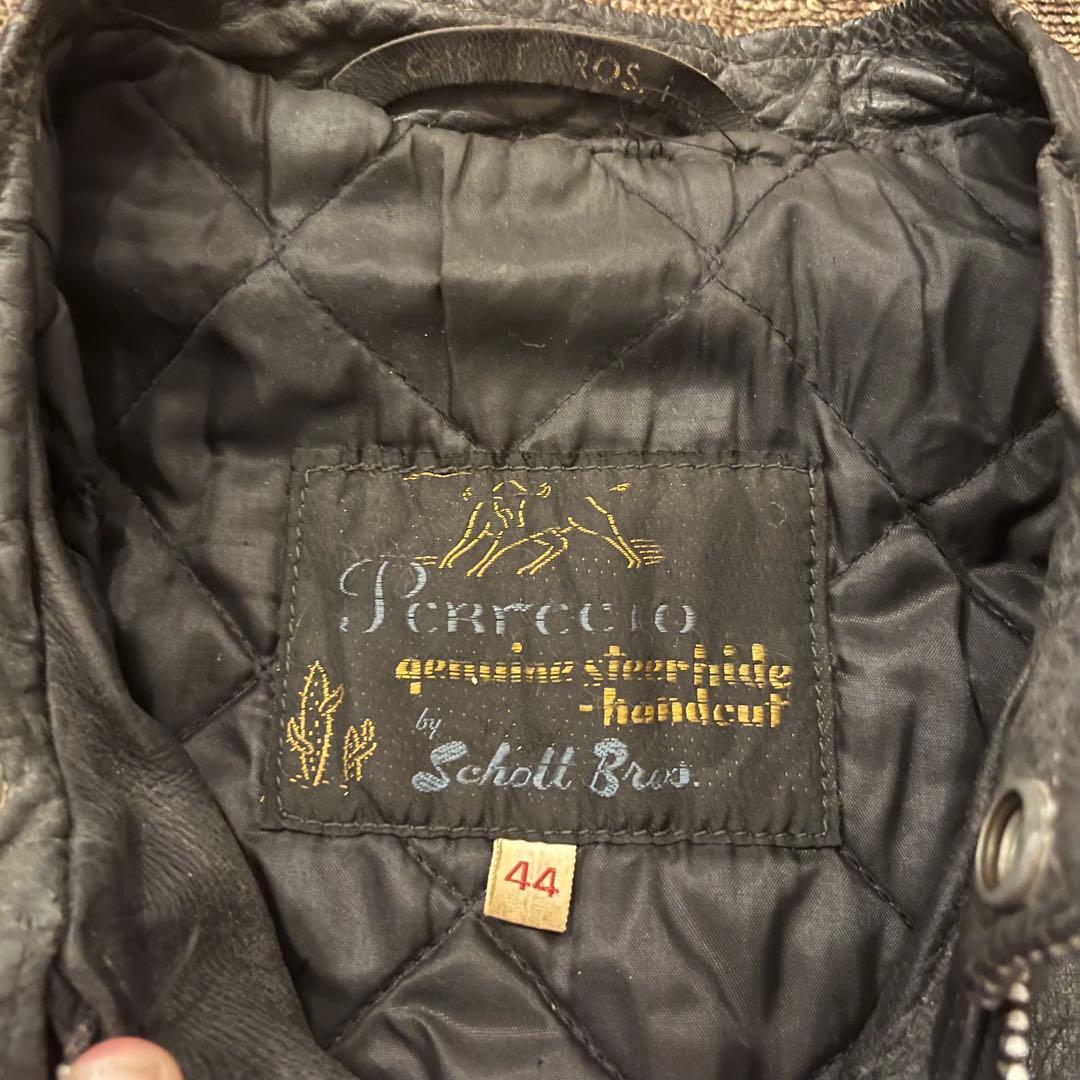 schott 60s~ サボテンタグ シングルライダース size44