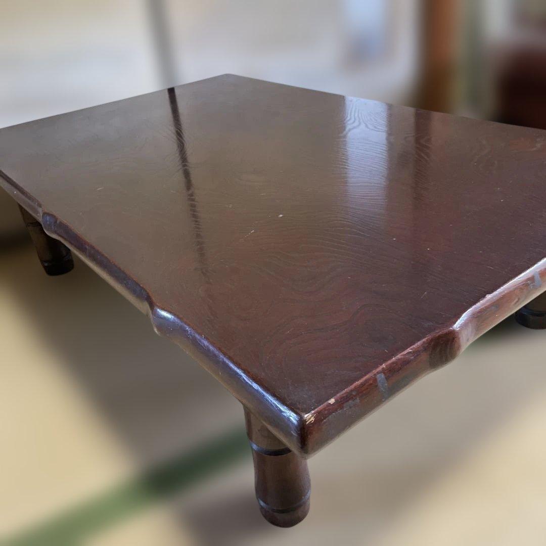 木製 座卓 和室テーブル 木目 ダークブラウン