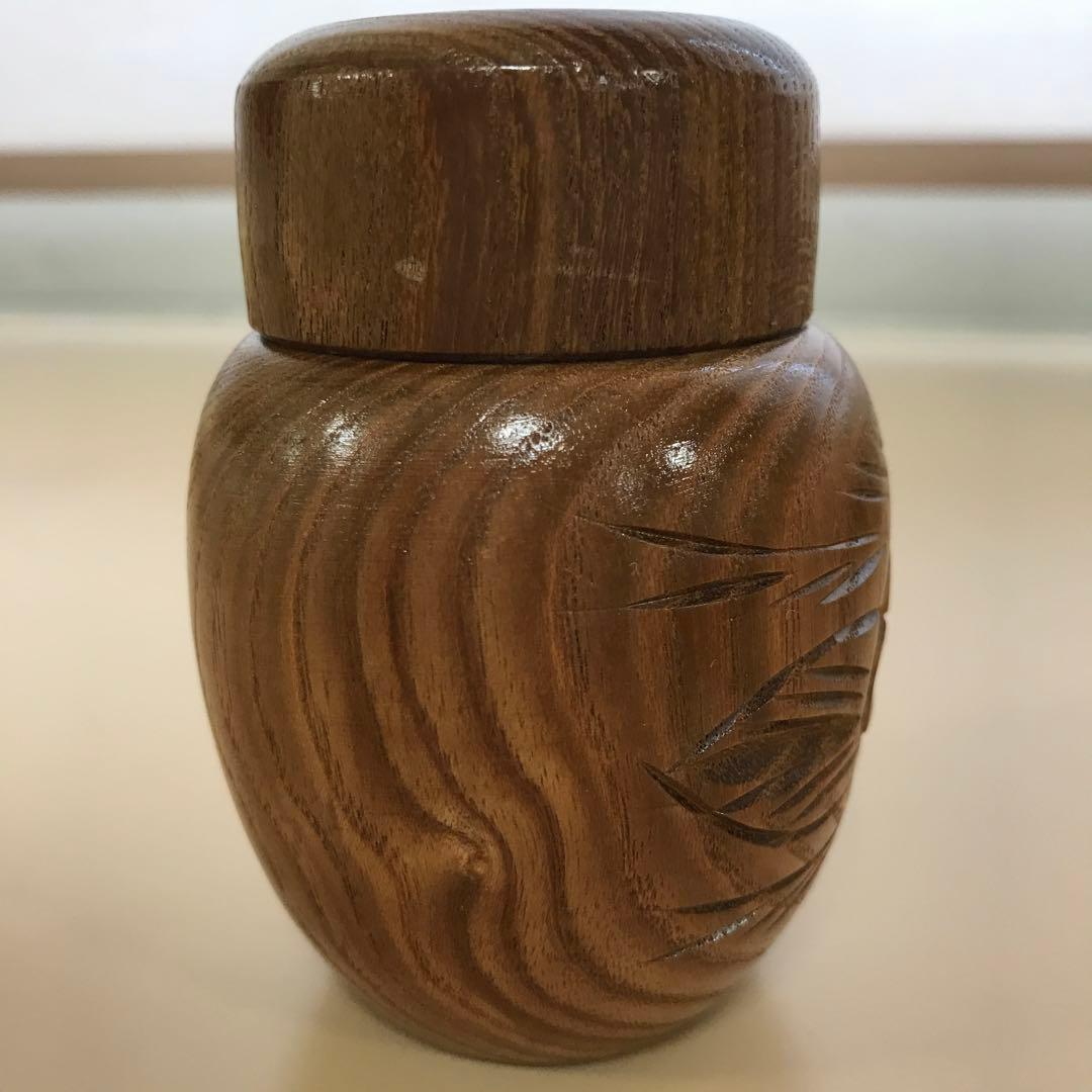 木目の棗　槐　お茶道具