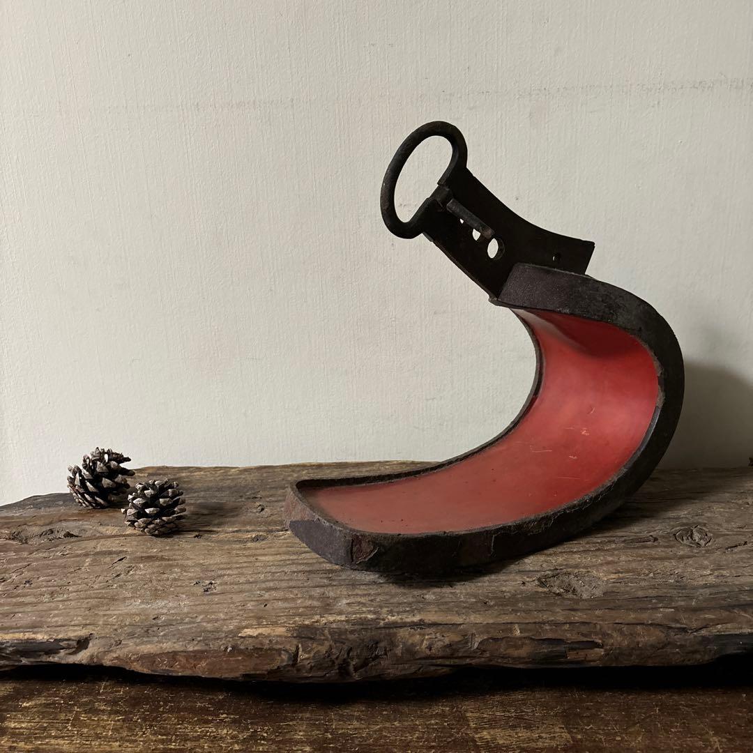 時代　馬の鎧　片方のみ　根来　古道具　アンティーク　骨董花器　検:白洲正子　李朝