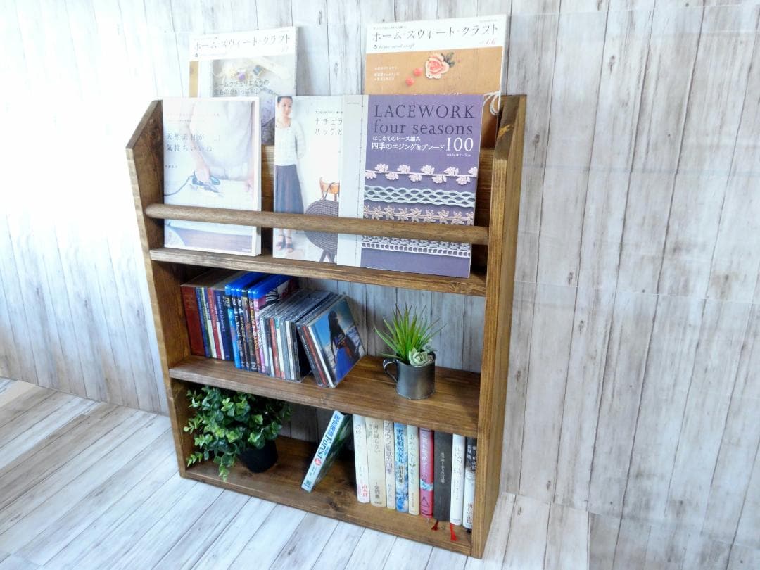 ハンドメイド オールインワンラック ワイドタイプ（チーク色）