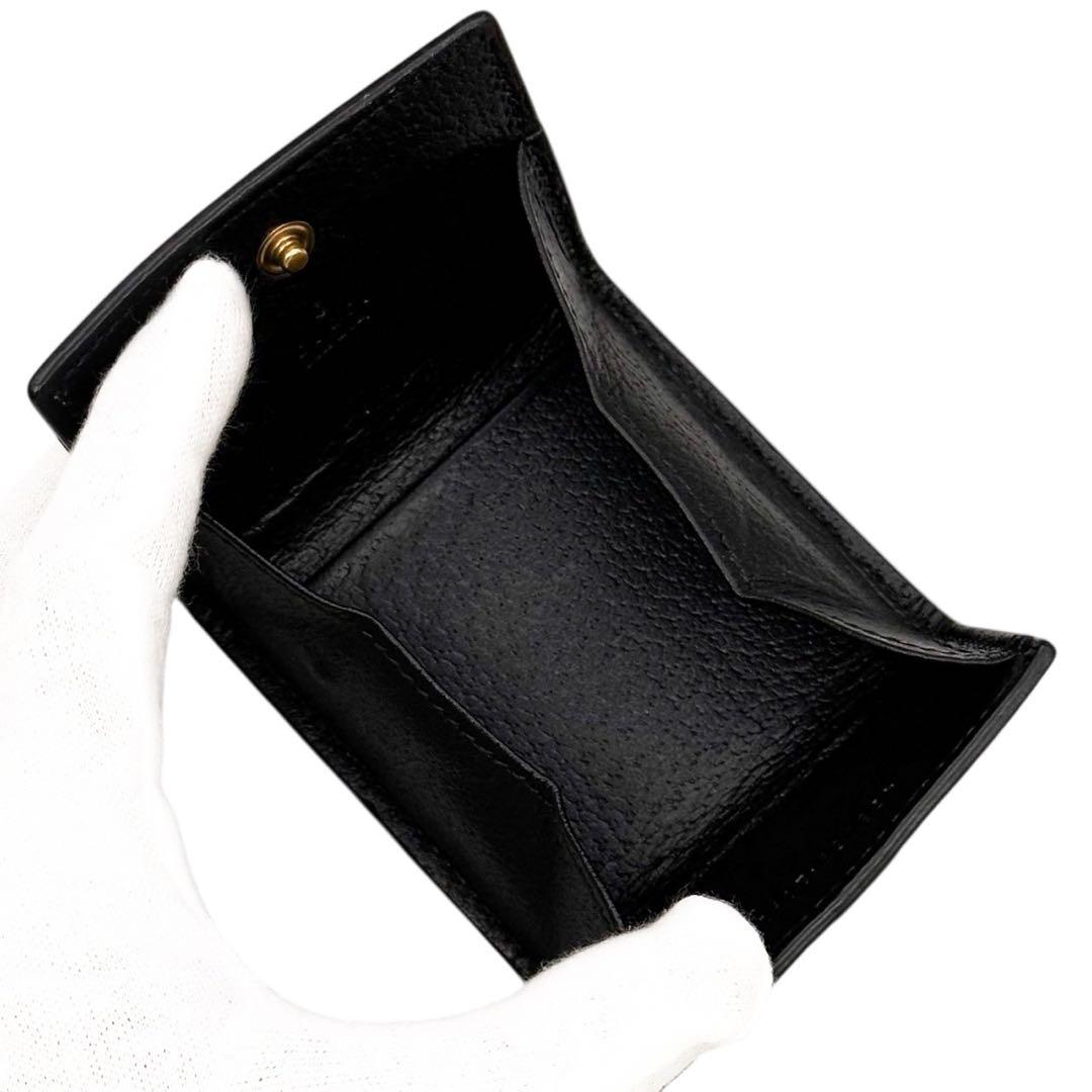 美品 グッチ マーモント ケース 小銭入れ レザー GG柄 ブラック 財布