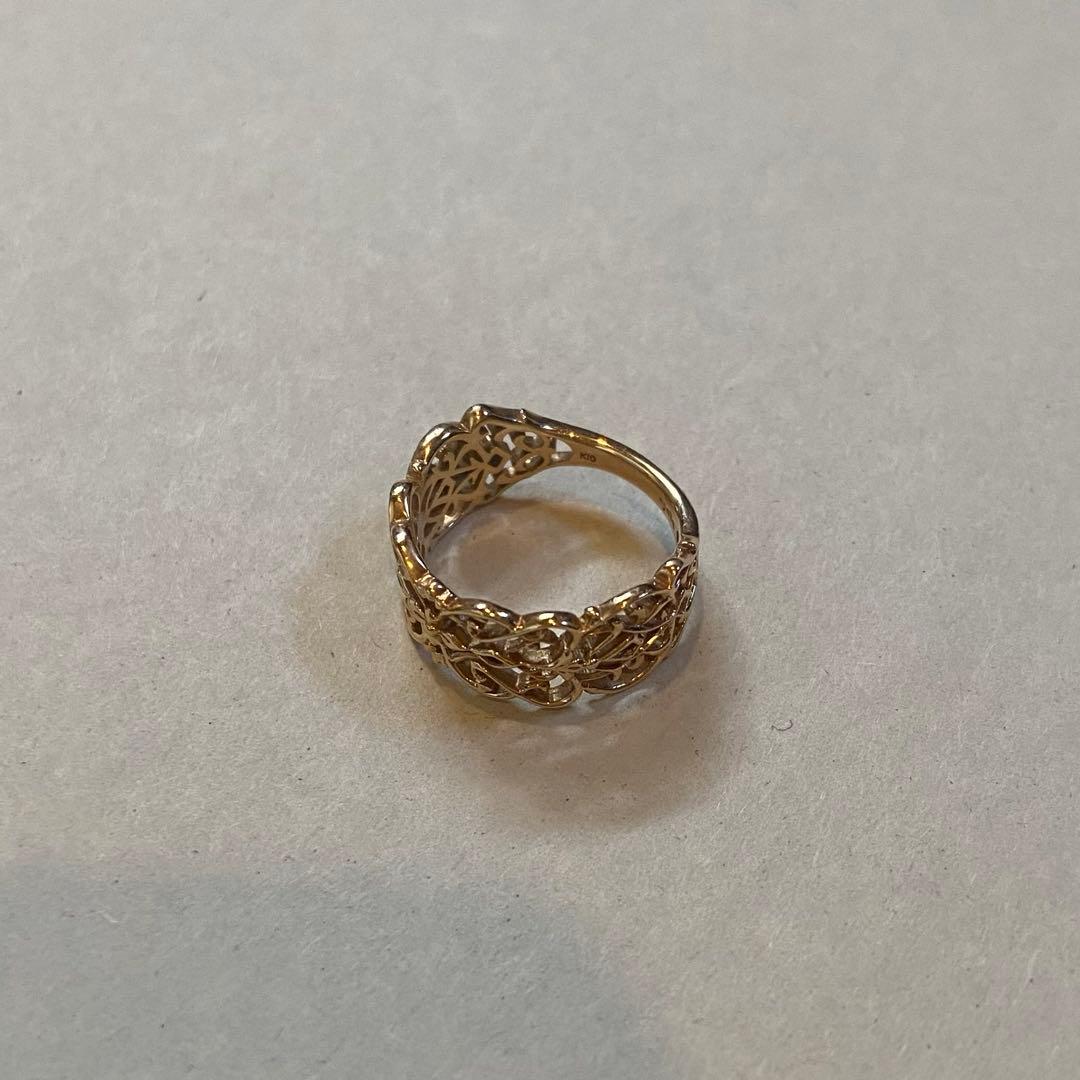 【agete】大人気　ピンキーリング　10k 透かしレース