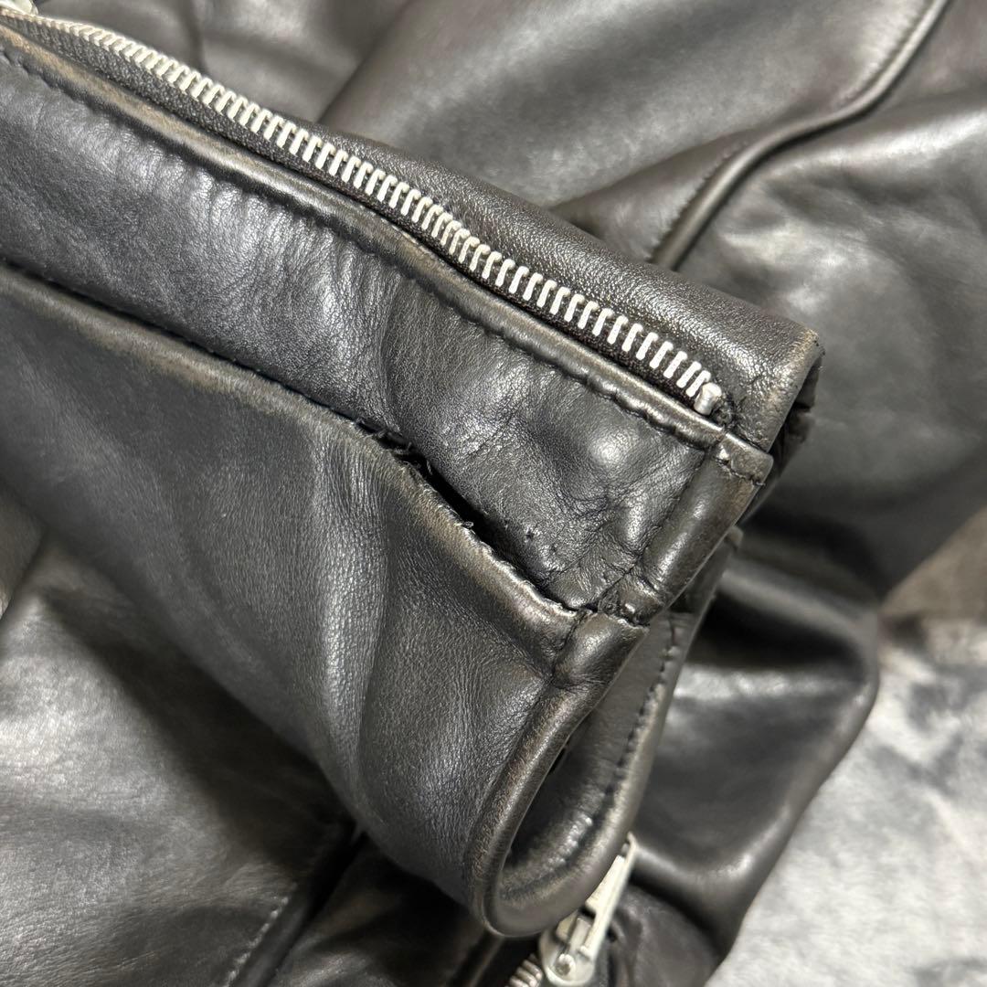 米国製40✨Schott ショット 641 シングルライダース レザー 黒