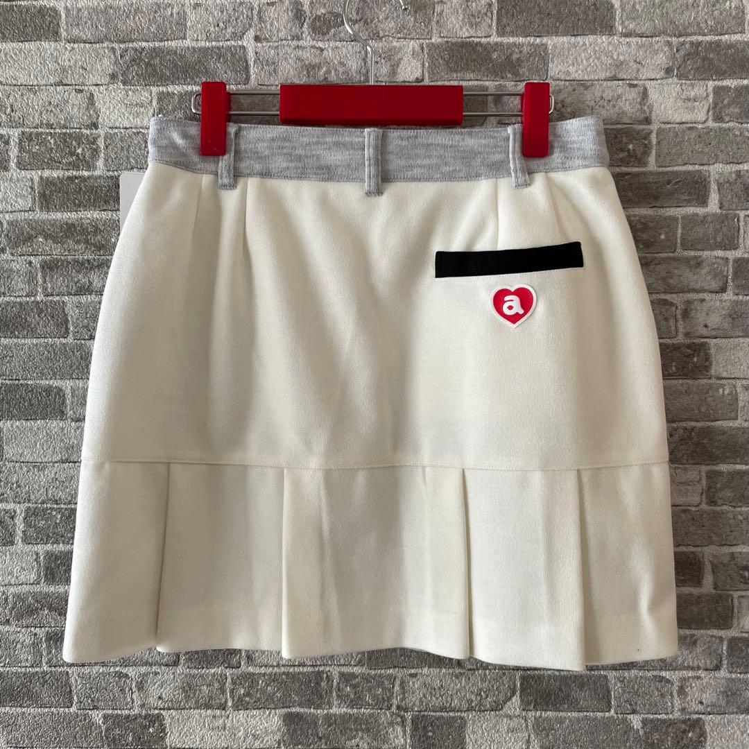 新品 アルチビオ ウール混 裾プリーツ スカート サイズ40 L 12/15削除