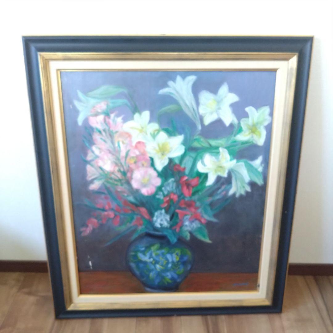 《値下げOK》【真作】酒井宜子 油彩 F20号『天平』 額装・箱付