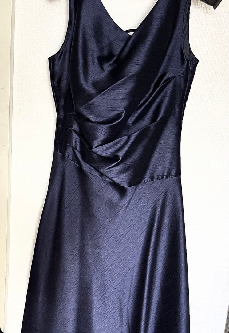 年始セール！！【超美品/結婚式】ダークブルー マザーズドレス ノースリーブ