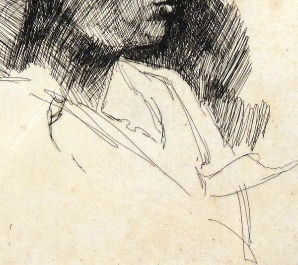 ◆ 小磯良平 ◆オリジナル銅版画シート ＜女性像＞ 21/100　test版