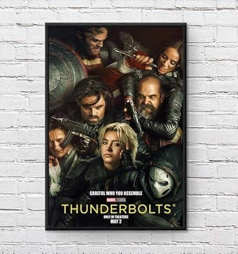 2点セット フレーム黒 映画ポスター サンダーボルツ マーベル US版 mi1