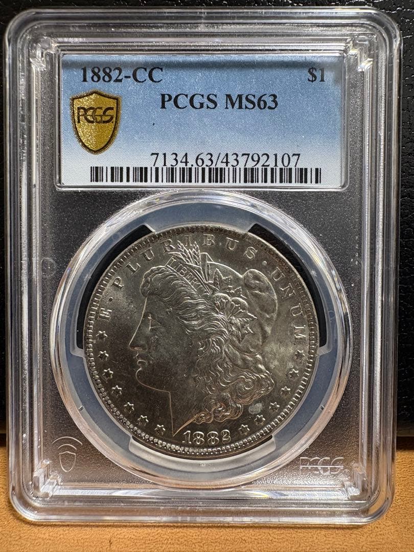 アメリカ モルガンダラー 1882年 CC カーソンシティ PCGS MS63