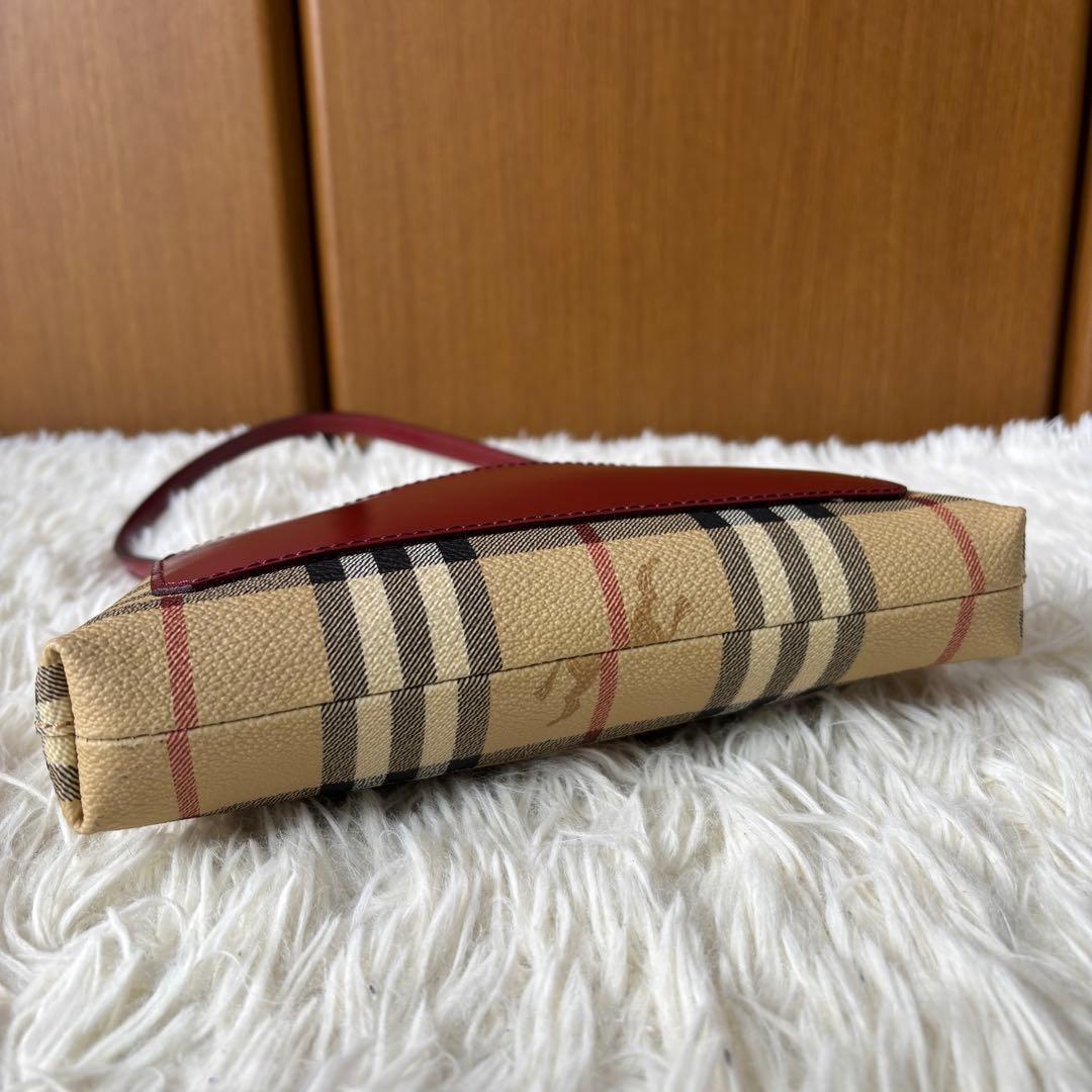 ✨️極美品 バーバリー ノバチェック シャドーホース PVC アクセサリーポーチ