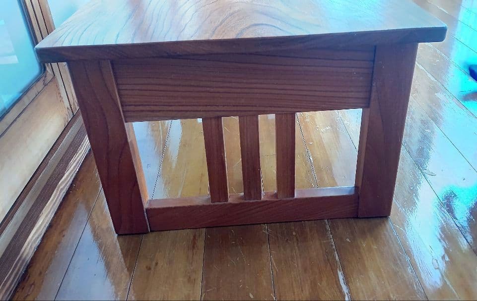 値下げ！昭和レトロ 古家具 木製　引き出し付　けやき　欅　座机　アンティーク