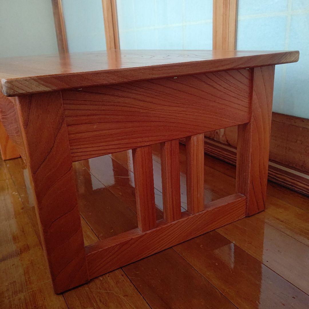 値下げ！昭和レトロ 古家具 木製　引き出し付　けやき　欅　座机　アンティーク