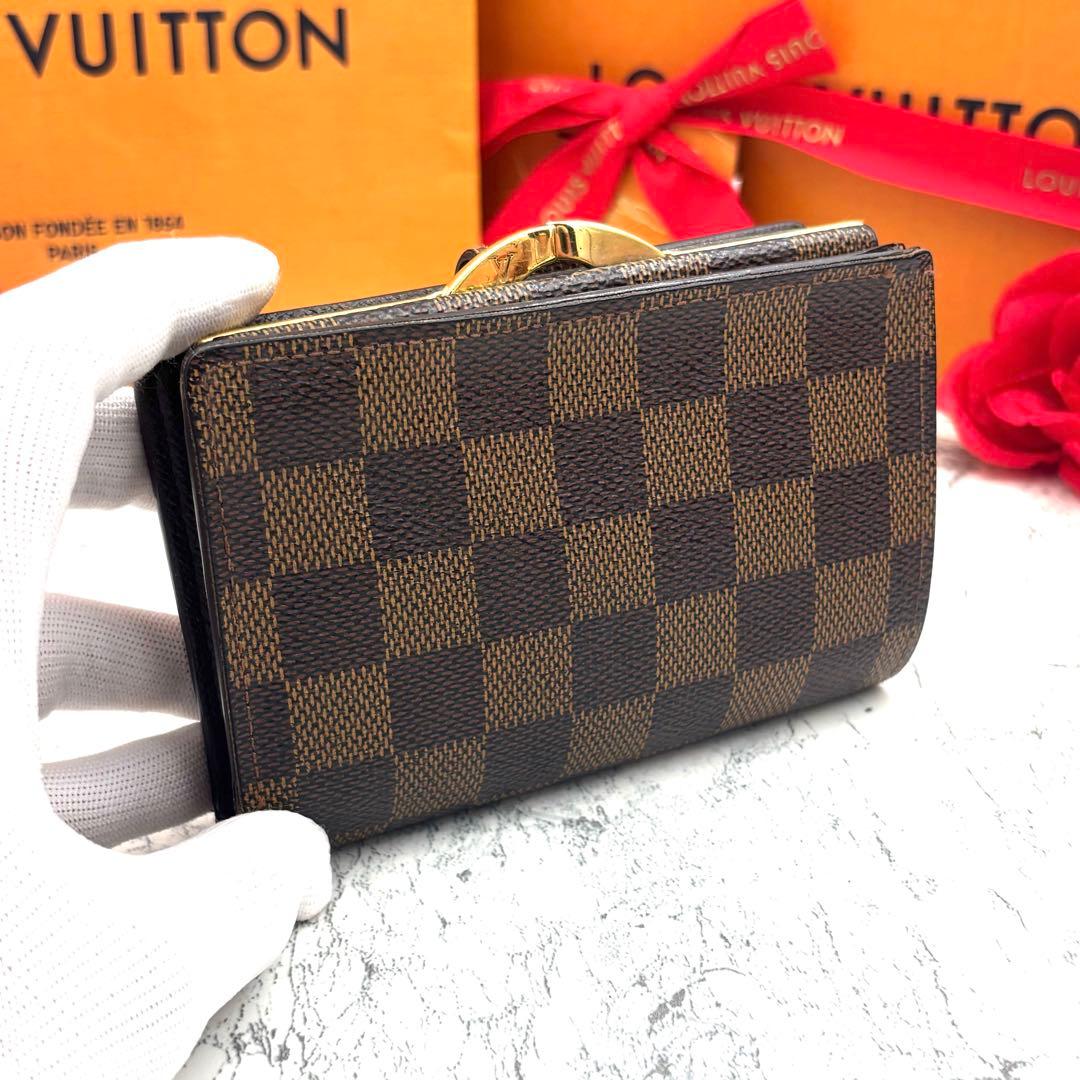 【定価の半額以下】 ルイヴィトン ダミエ ヴィエノワ がま口 折り財布
